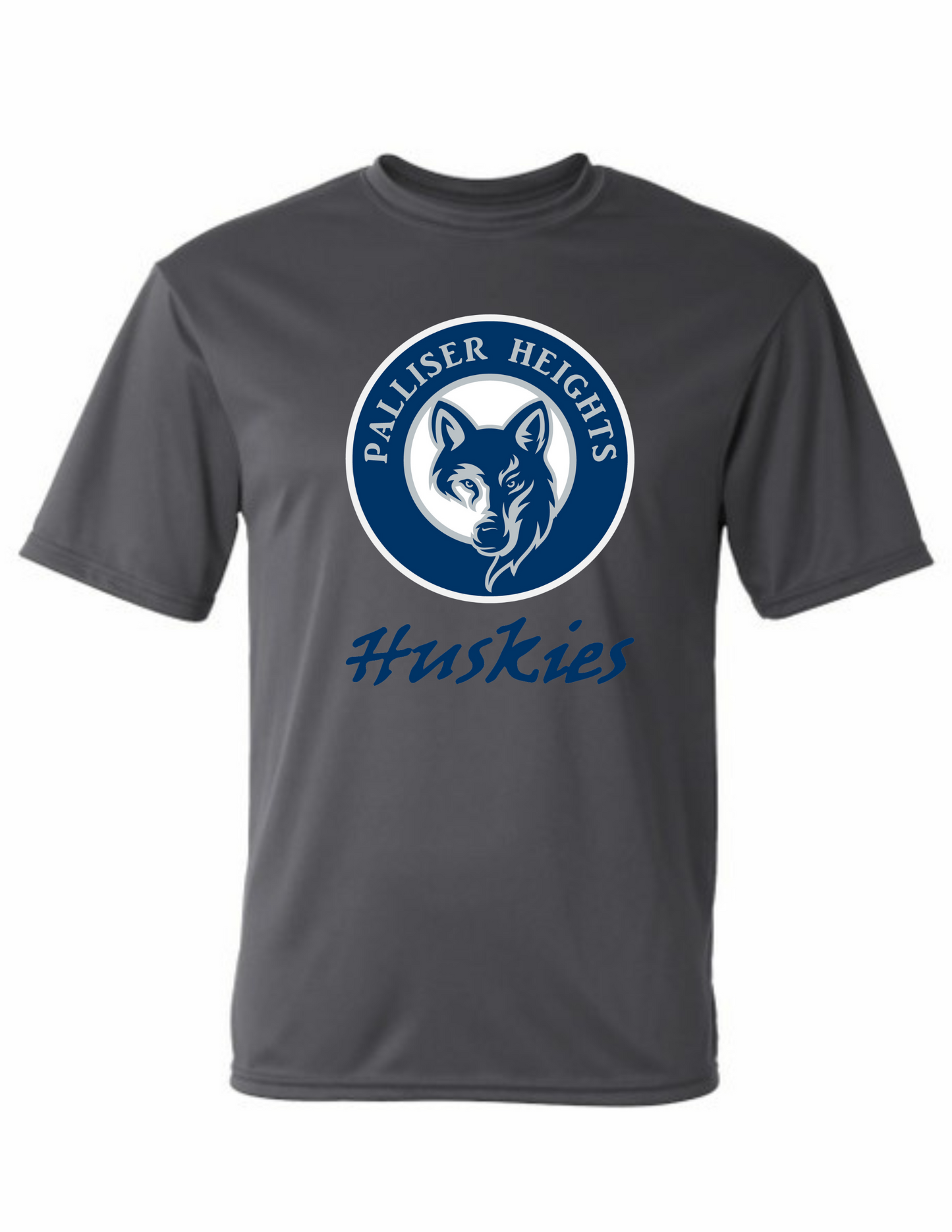 Palliser Heights Athletic Style T shirt- Dark Grey Adult
