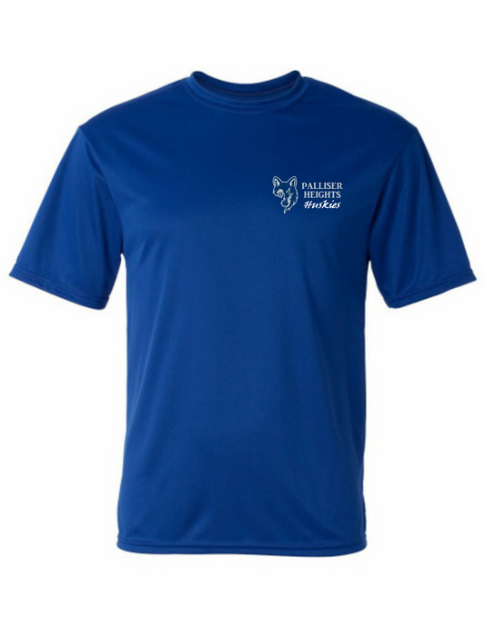 Palliser Heights Athletic Style T shirt- Royal Blue Adult