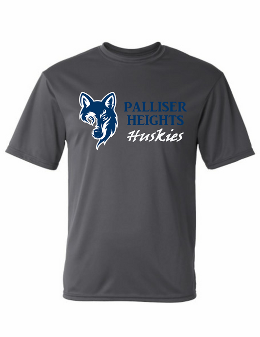 Palliser Heights Athletic Style T shirt- Dark Grey Adult