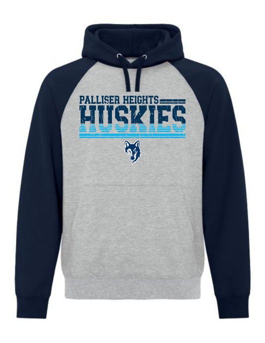 Huskies Distress Design Crewneck or Hoodie