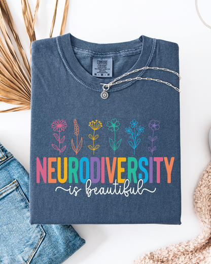 Neurodiversity Floral - T shirt or Sweater