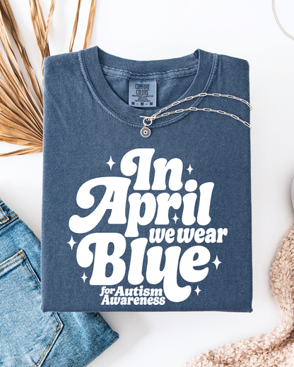 In April we wear blue - T shirt or Sweater
