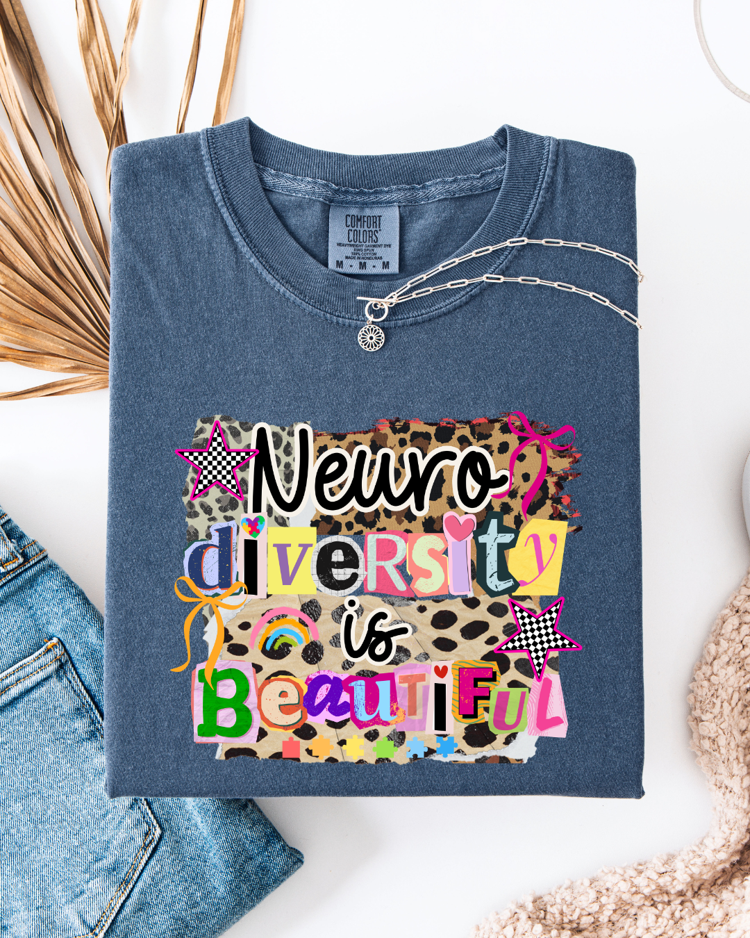 Neurodiversity is Beautiful - Leopard - T shirt or Sweater