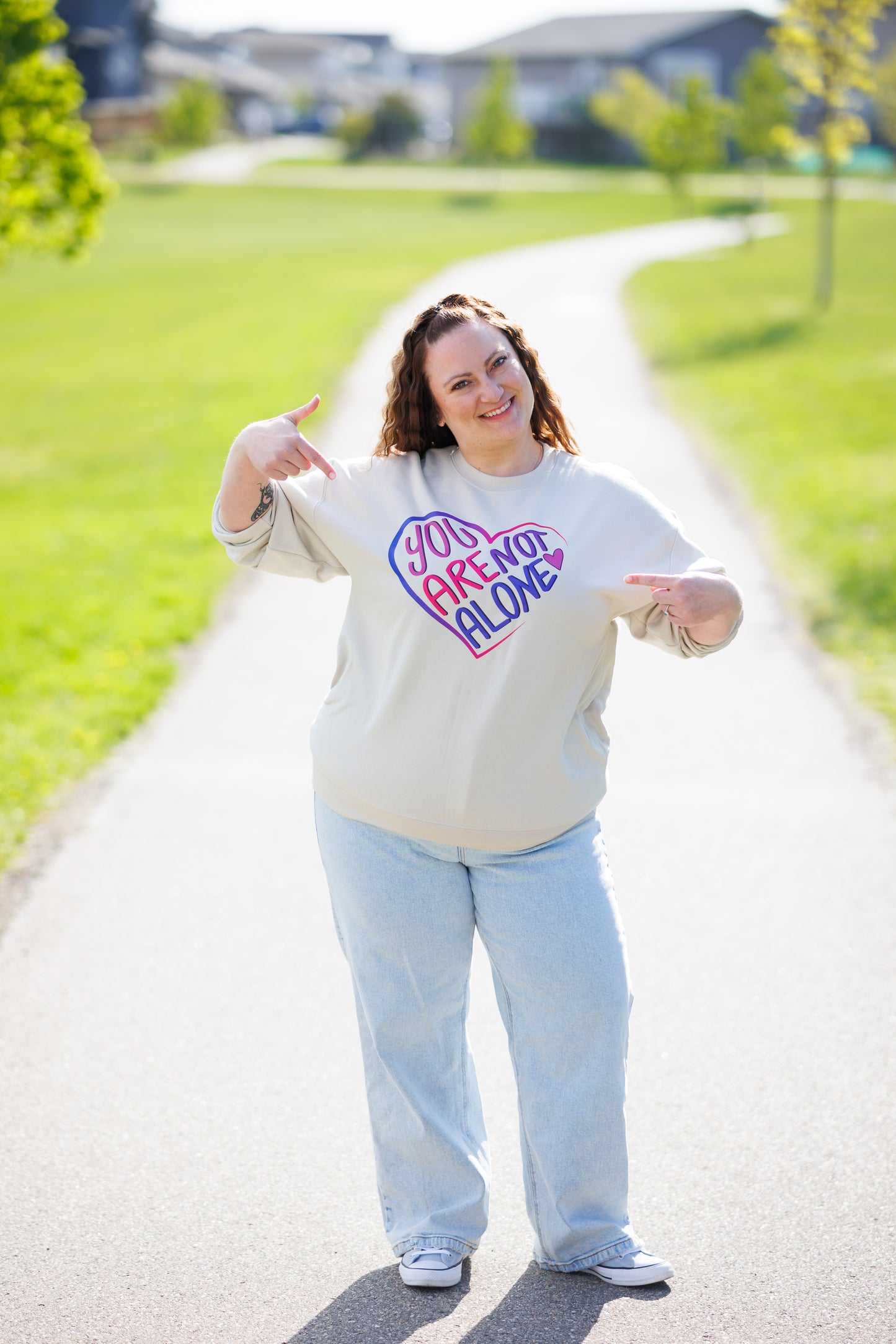 You are not alone crewneck