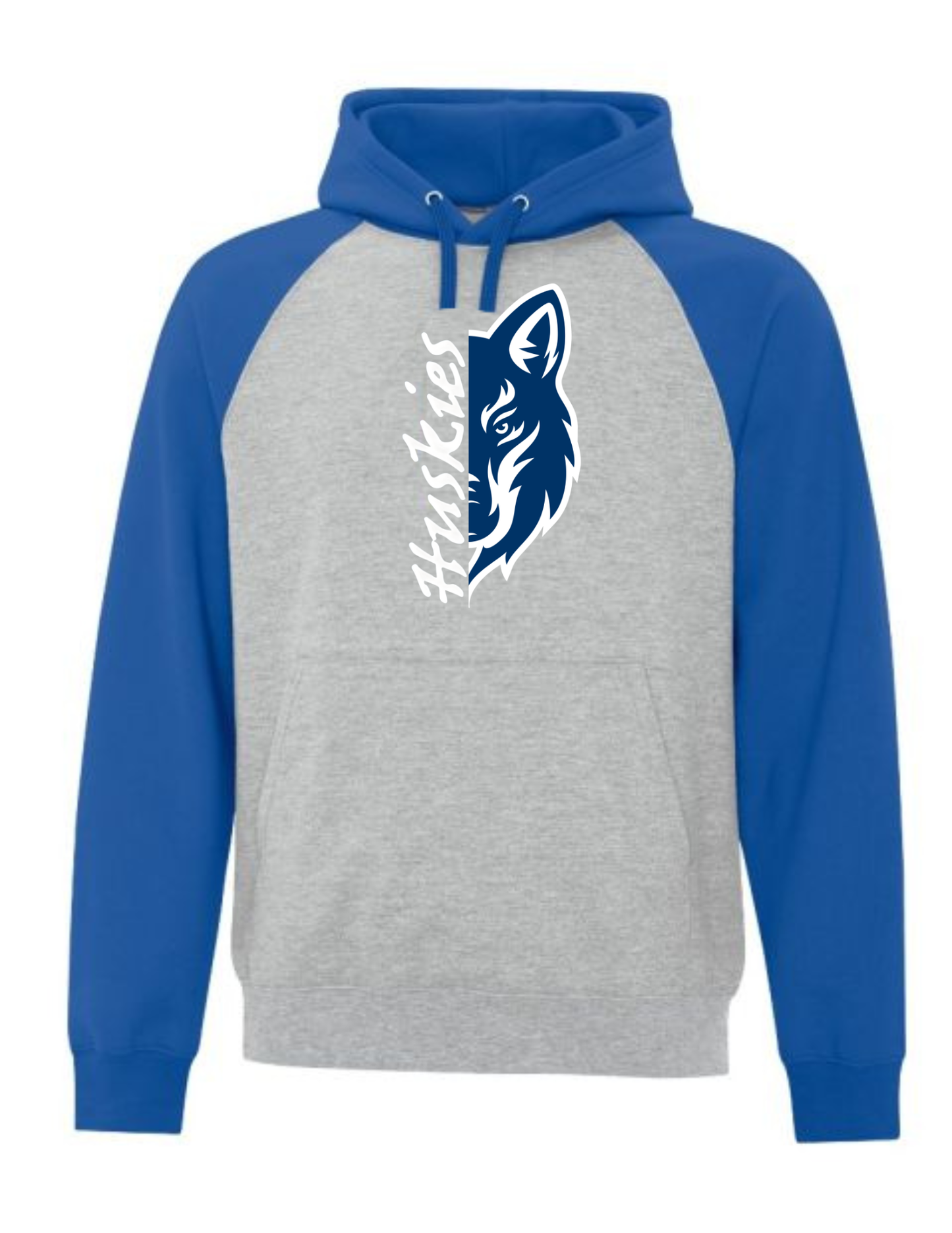 Huskies Split Design Crewneck or Hoodie