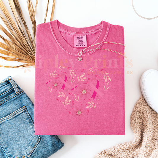 Breast Cancer Awareness Heart T-Shirt