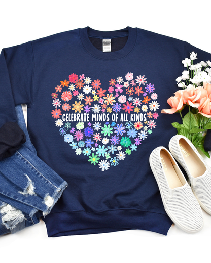 Celebrate all minds - T shirt or Sweater