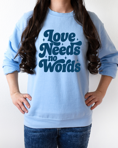 Love needs no words - Retro - T shirt or Sweater