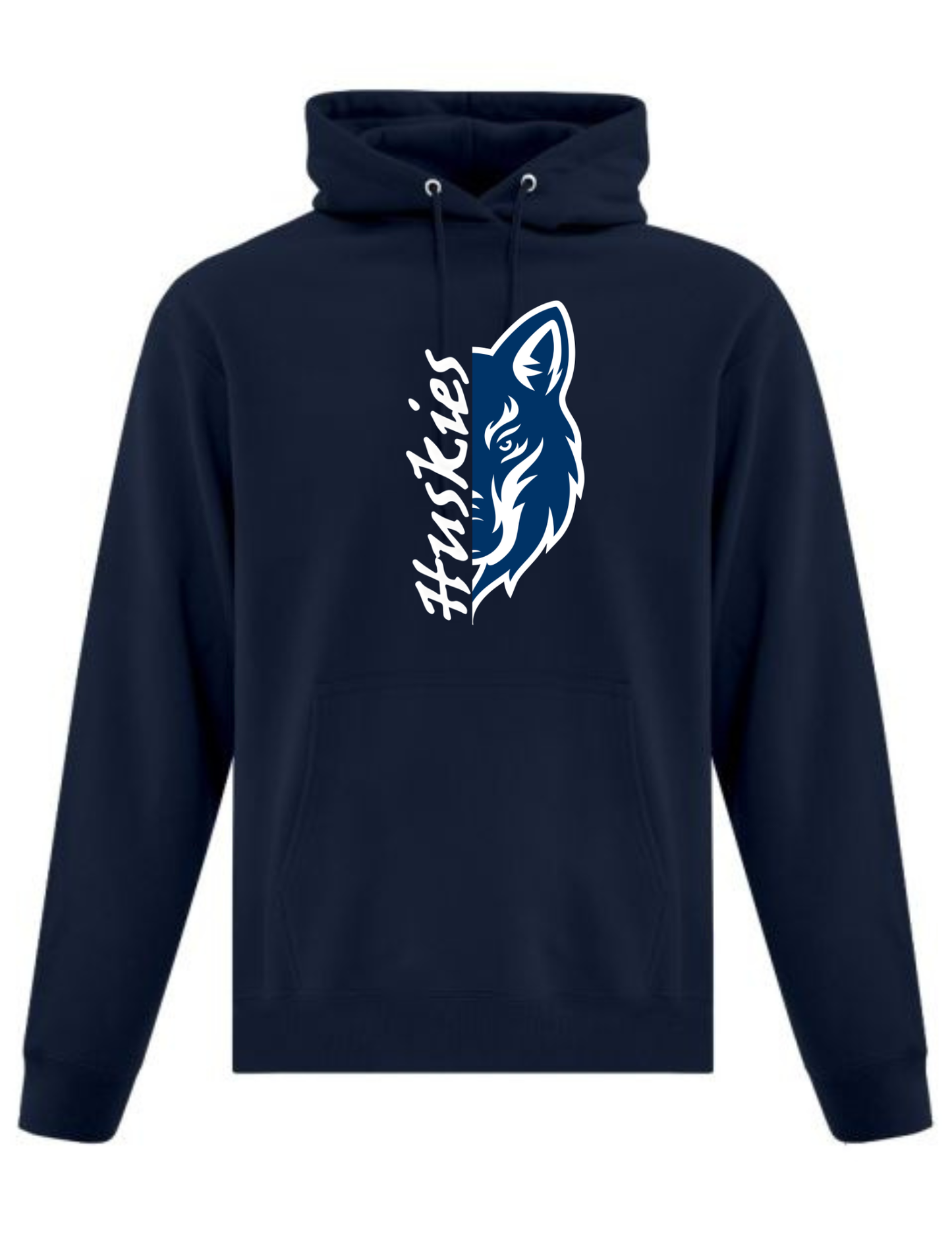 Huskies Split Design Crewneck or Hoodie
