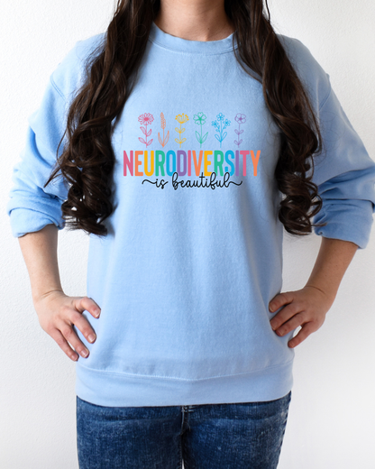 Neurodiversity Floral - T shirt or Sweater
