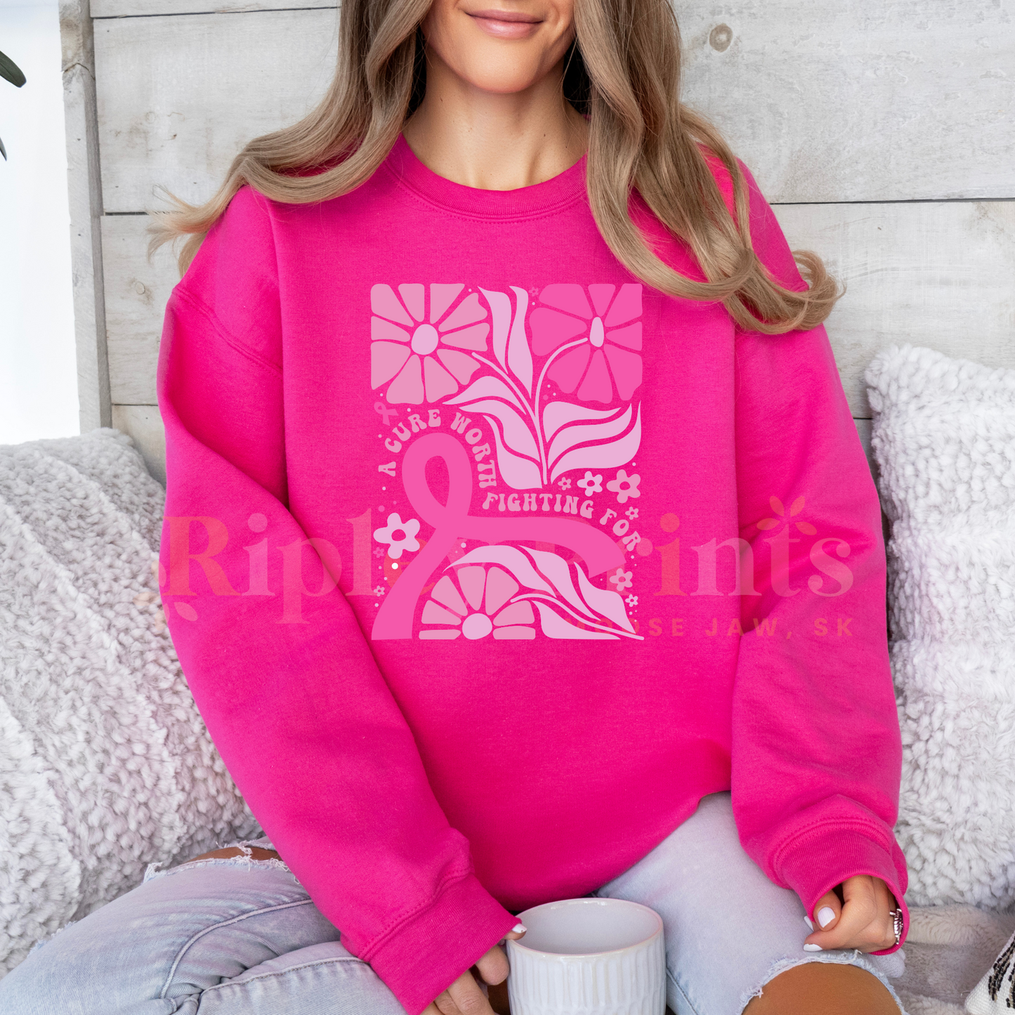 Cure worth fighting for Crewneck