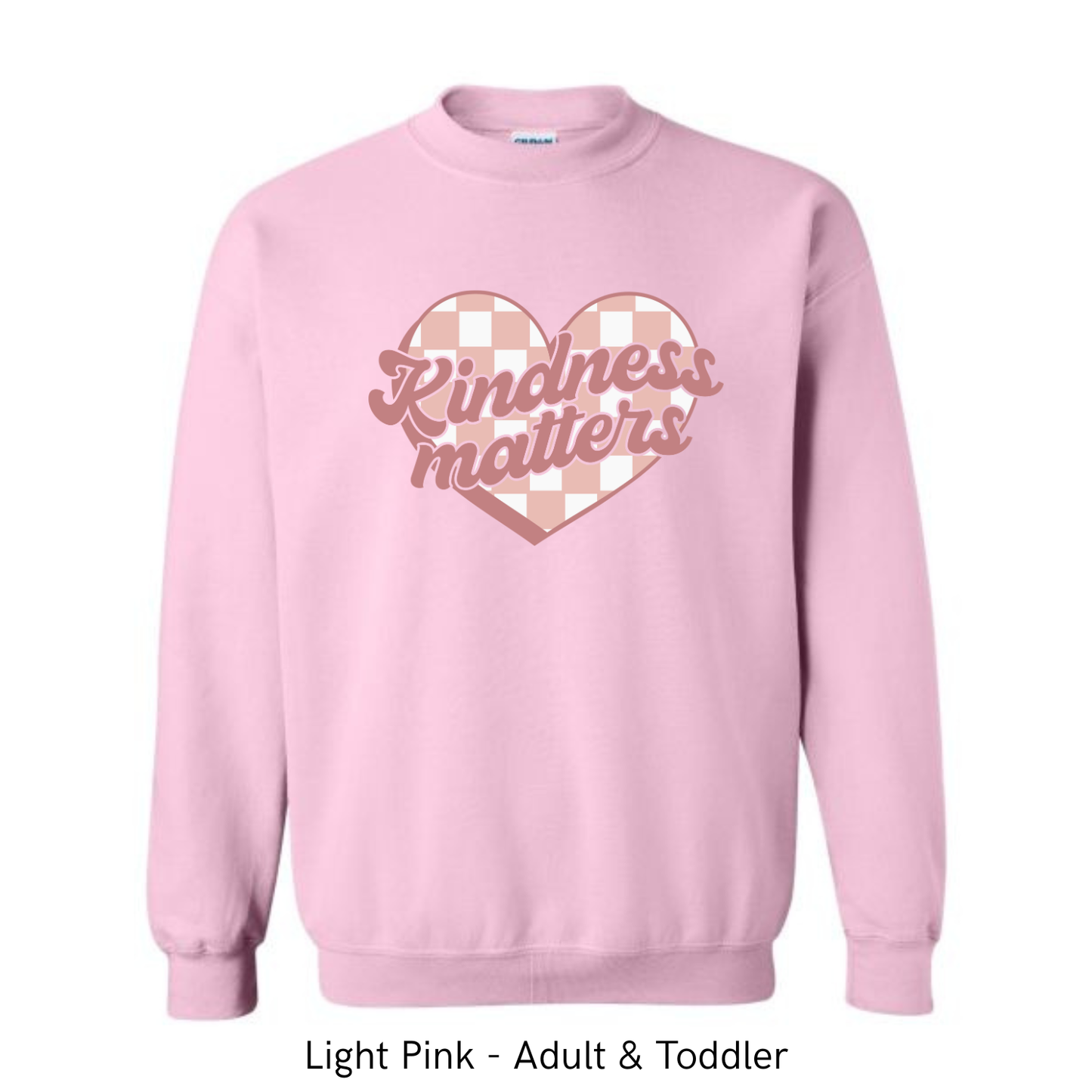 Kindness Matters Plaid Heart
