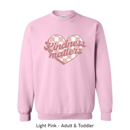 Kindness Matters Plaid Heart