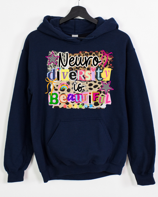 Neurodiversity is Beautiful - Leopard - T shirt or Sweater