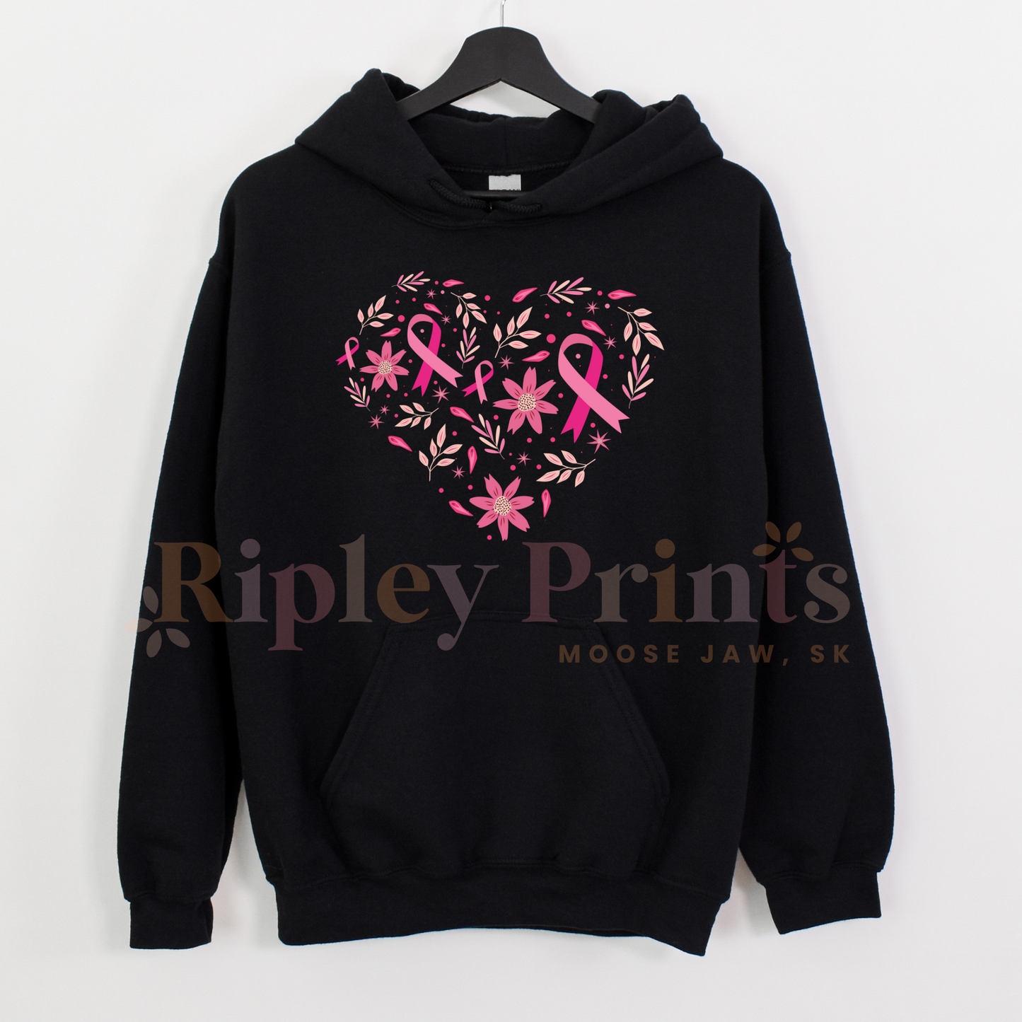 Breast Cancer Awareness Heart Hoodie