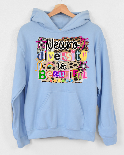 Neurodiversity is Beautiful - Leopard - T shirt or Sweater