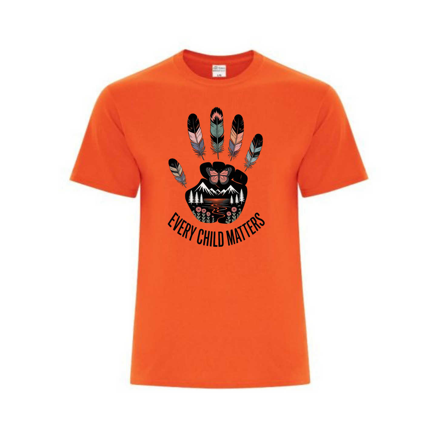 Handprint butterfly Every Child Matters shirt