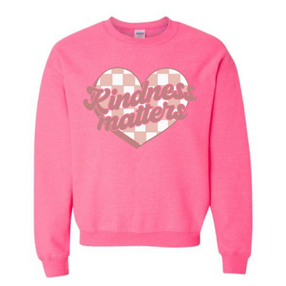 Kindness Matters Plaid Heart