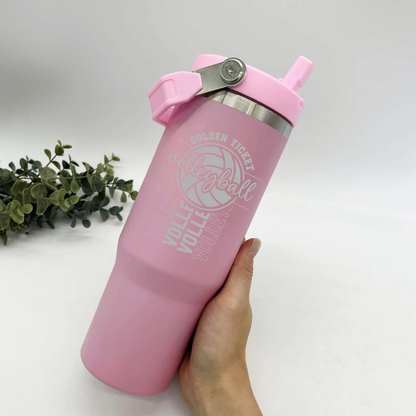 Golden Ticket Engraved Drinkware - Flip Top