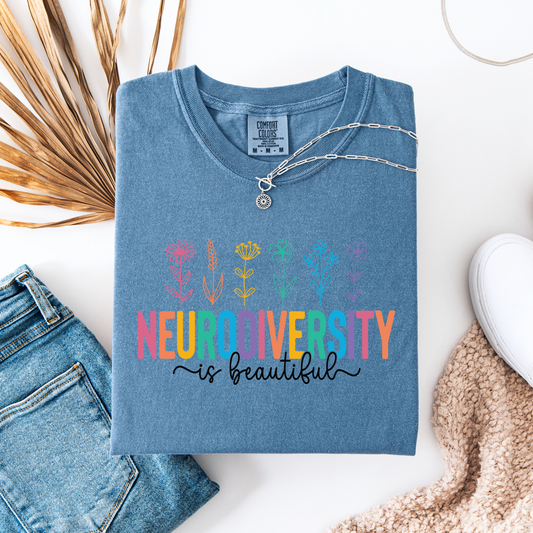 Neurodiversity Floral - T shirt or Sweater