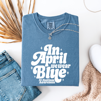 In April we wear blue - T shirt or Sweater