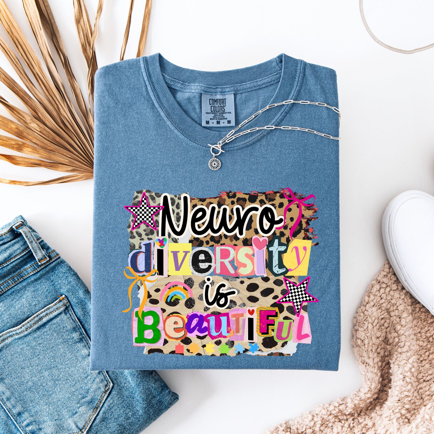 Neurodiversity is Beautiful - Leopard - T shirt or Sweater