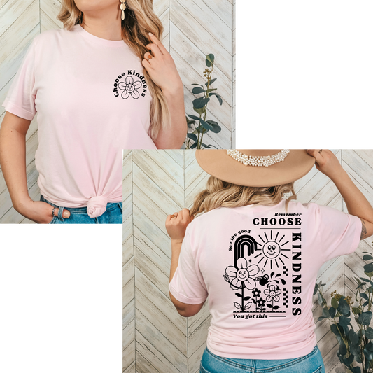 Anti bullying day T Shirt - Double sided choose kindness