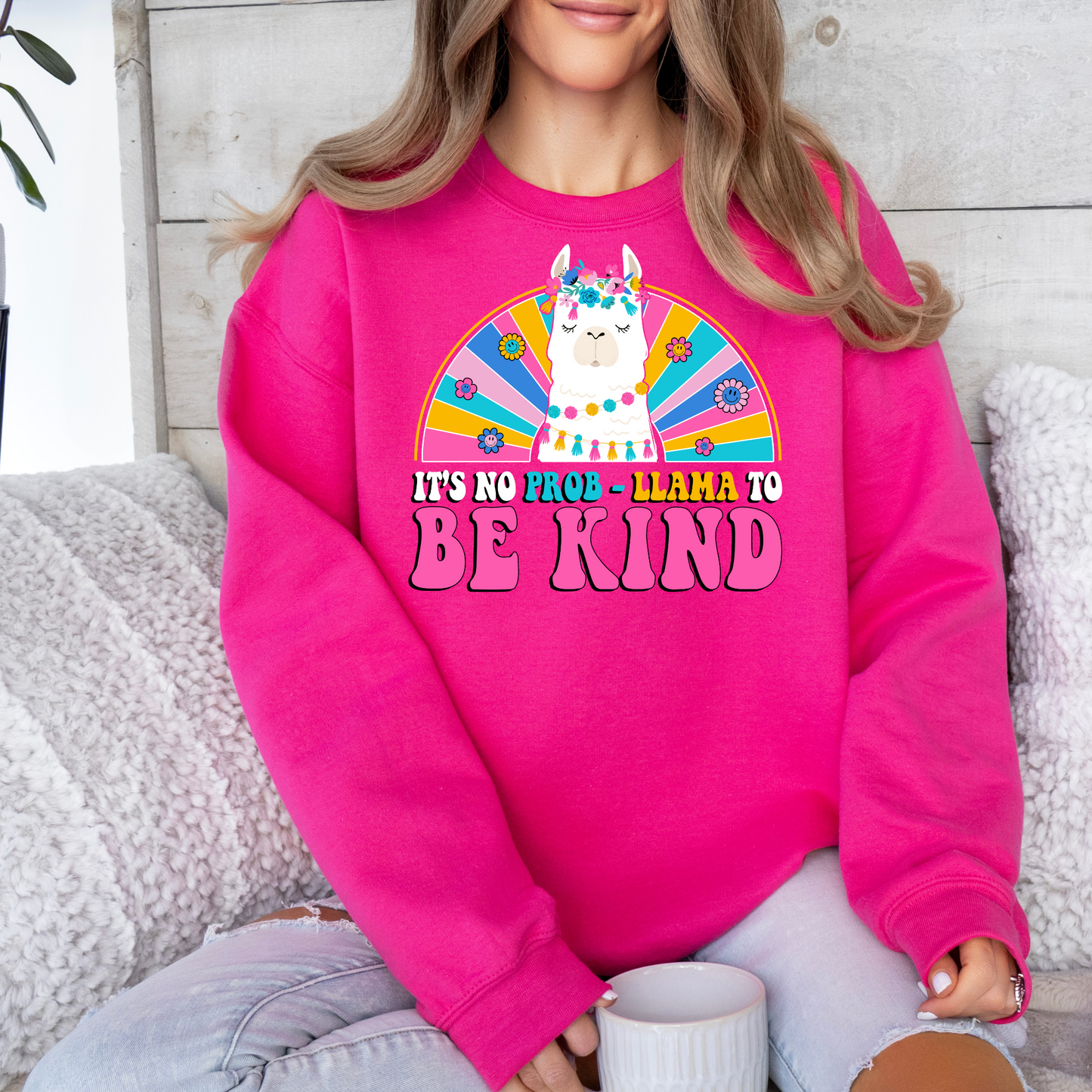 Adult Anti bullying day Crewneck - Llama