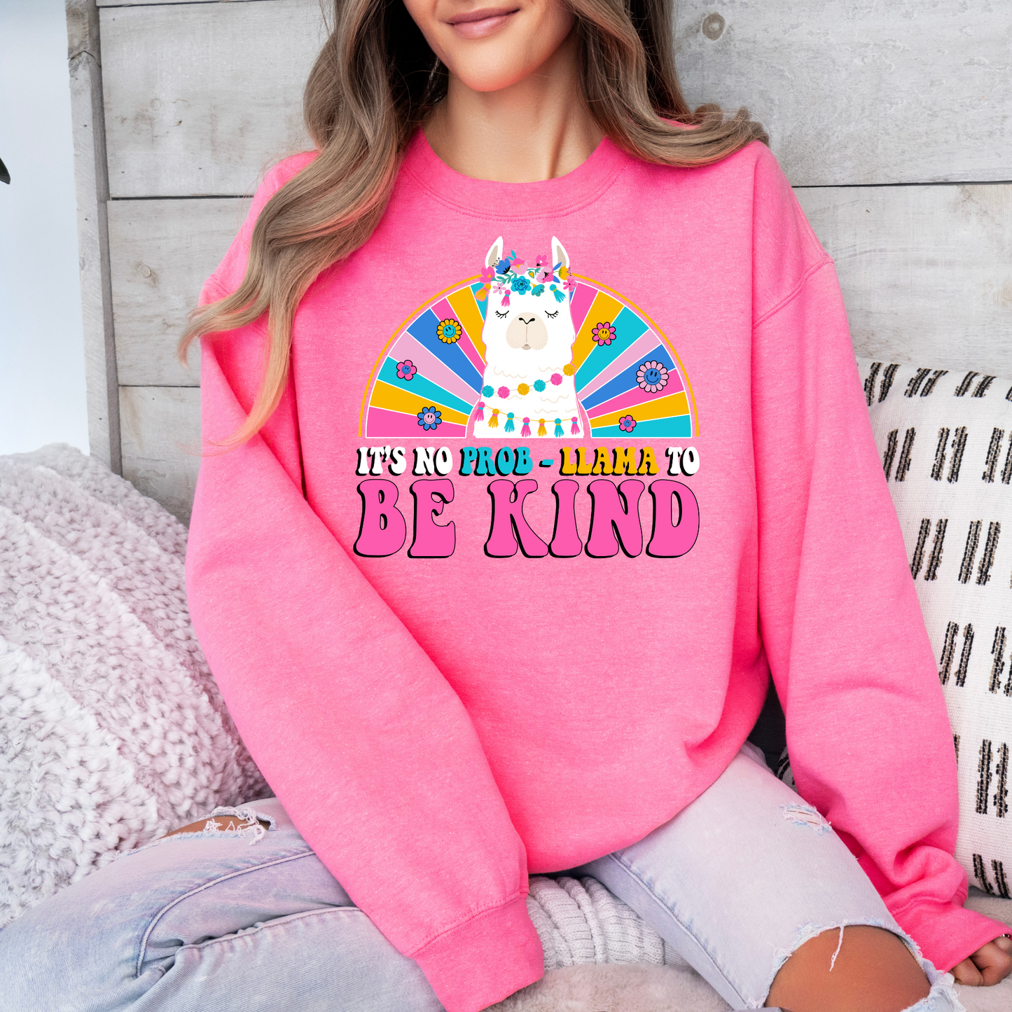 Adult Anti bullying day Crewneck - Llama