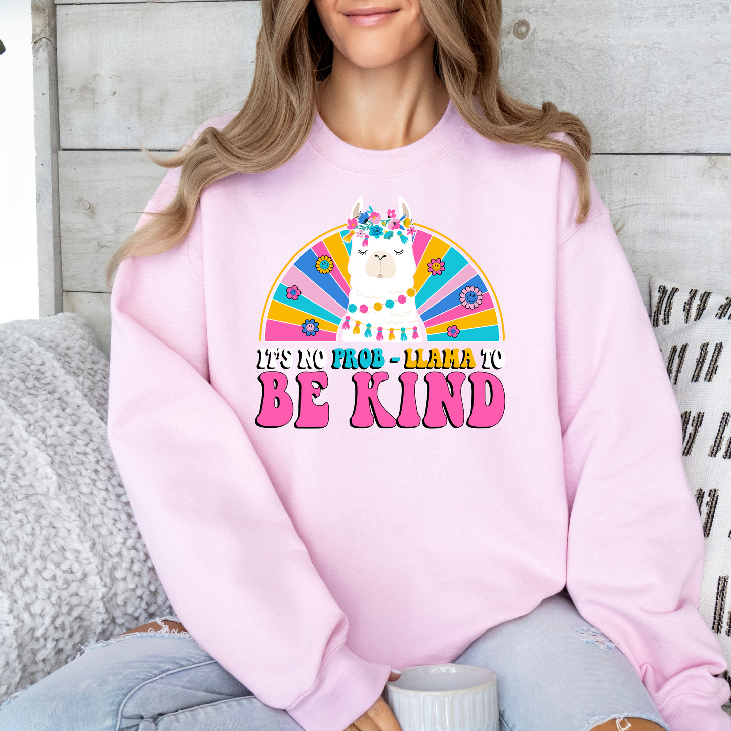 Adult Anti bullying day Crewneck - Llama