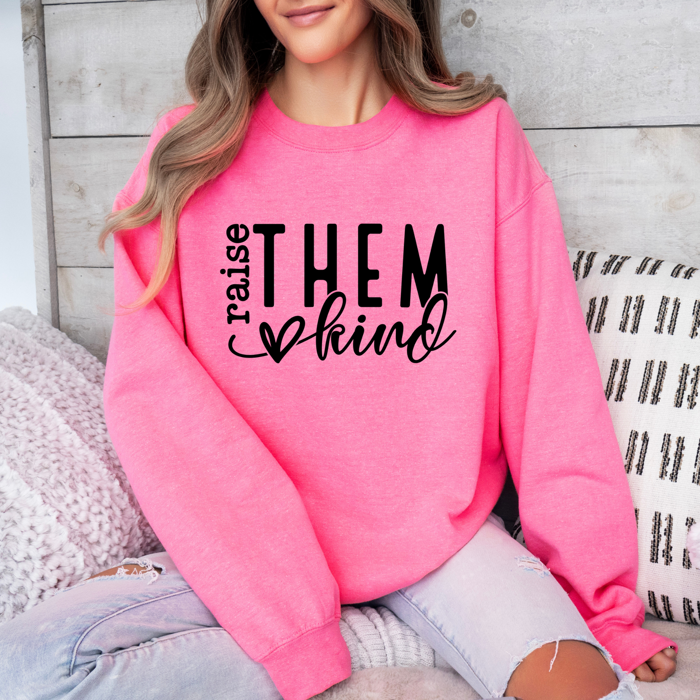 Adult anti bullying day crewneck - Raise them kind