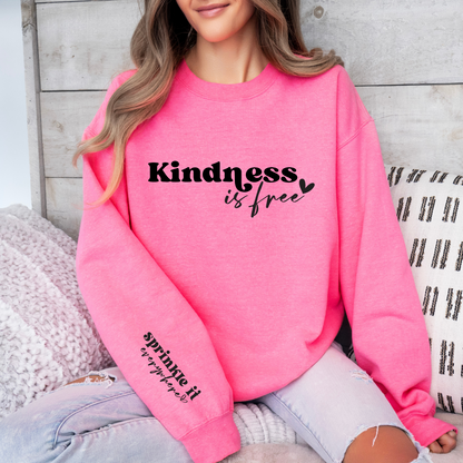 Adult anti bullying day crewneck - Kindness is free