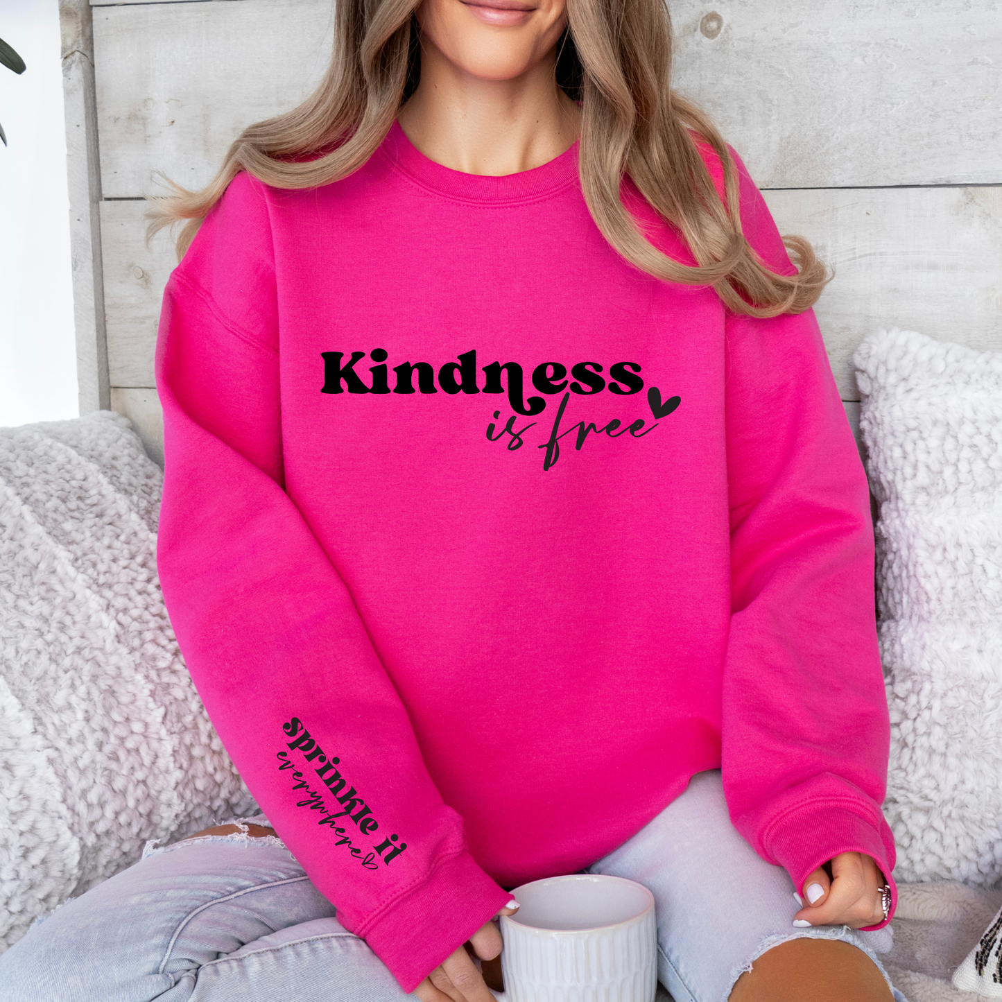 Adult anti bullying day crewneck - Kindness is free