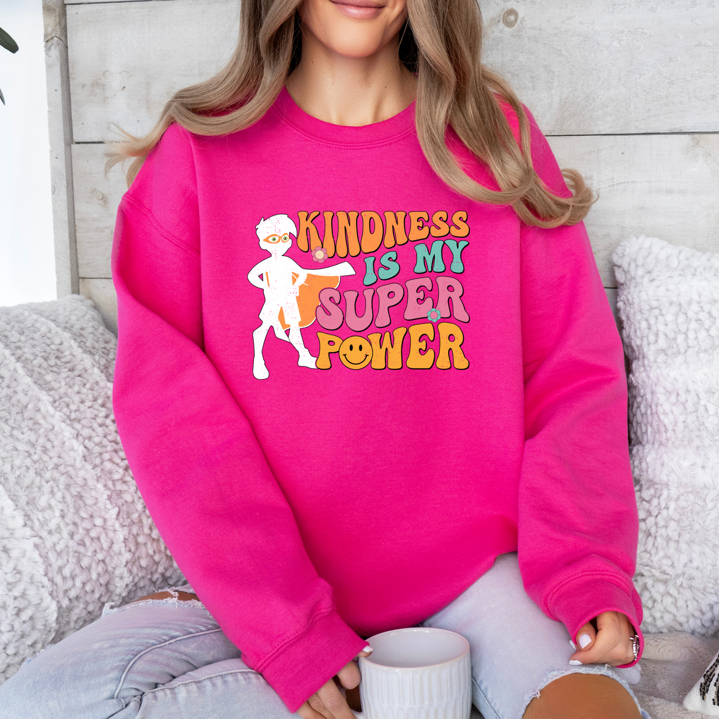 Adult anti bullying day crewneck - Super Power