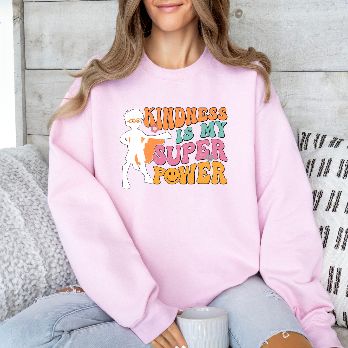 Adult anti bullying day crewneck - Super Power