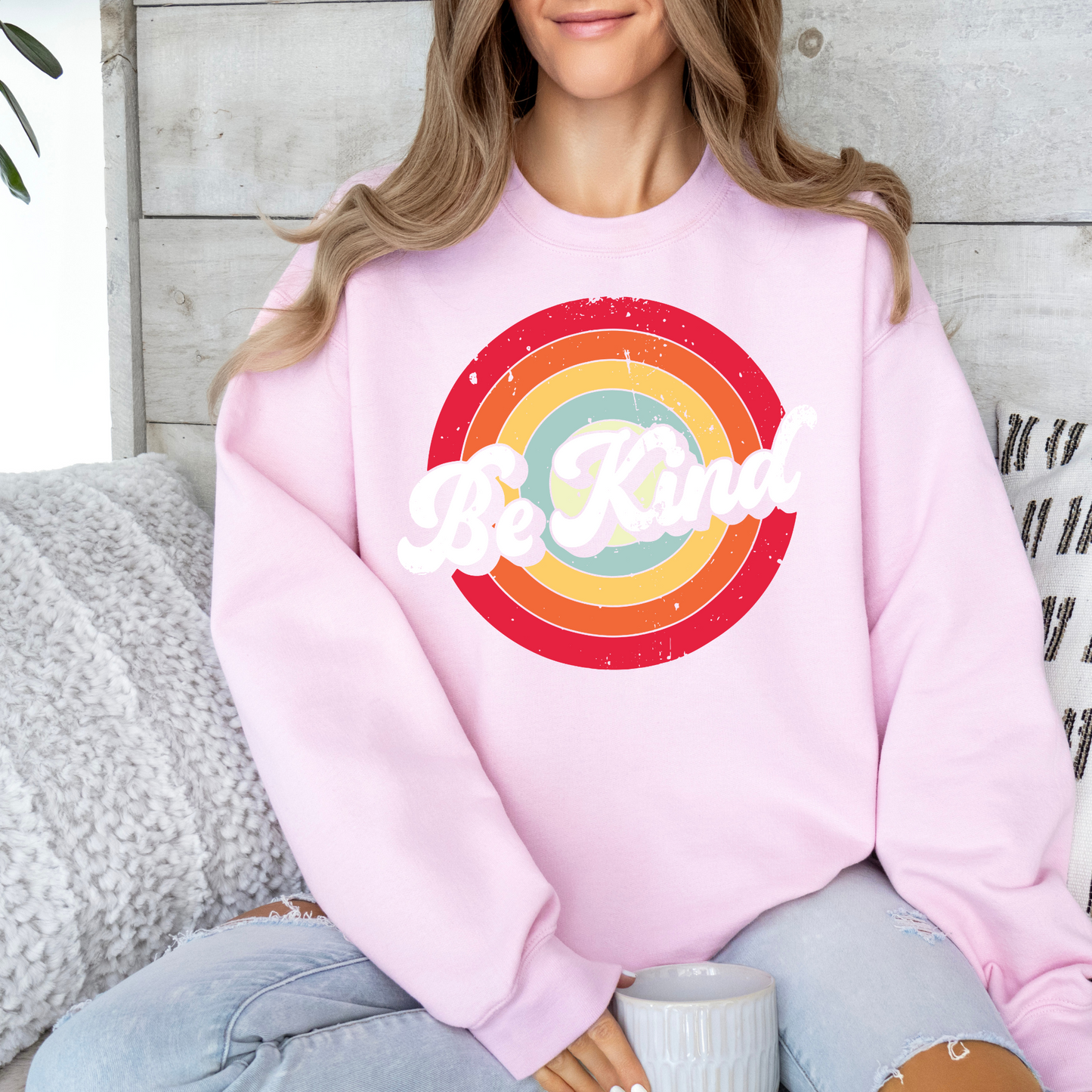 Adult Anti bullying day Crewneck - Be Kind bullseye