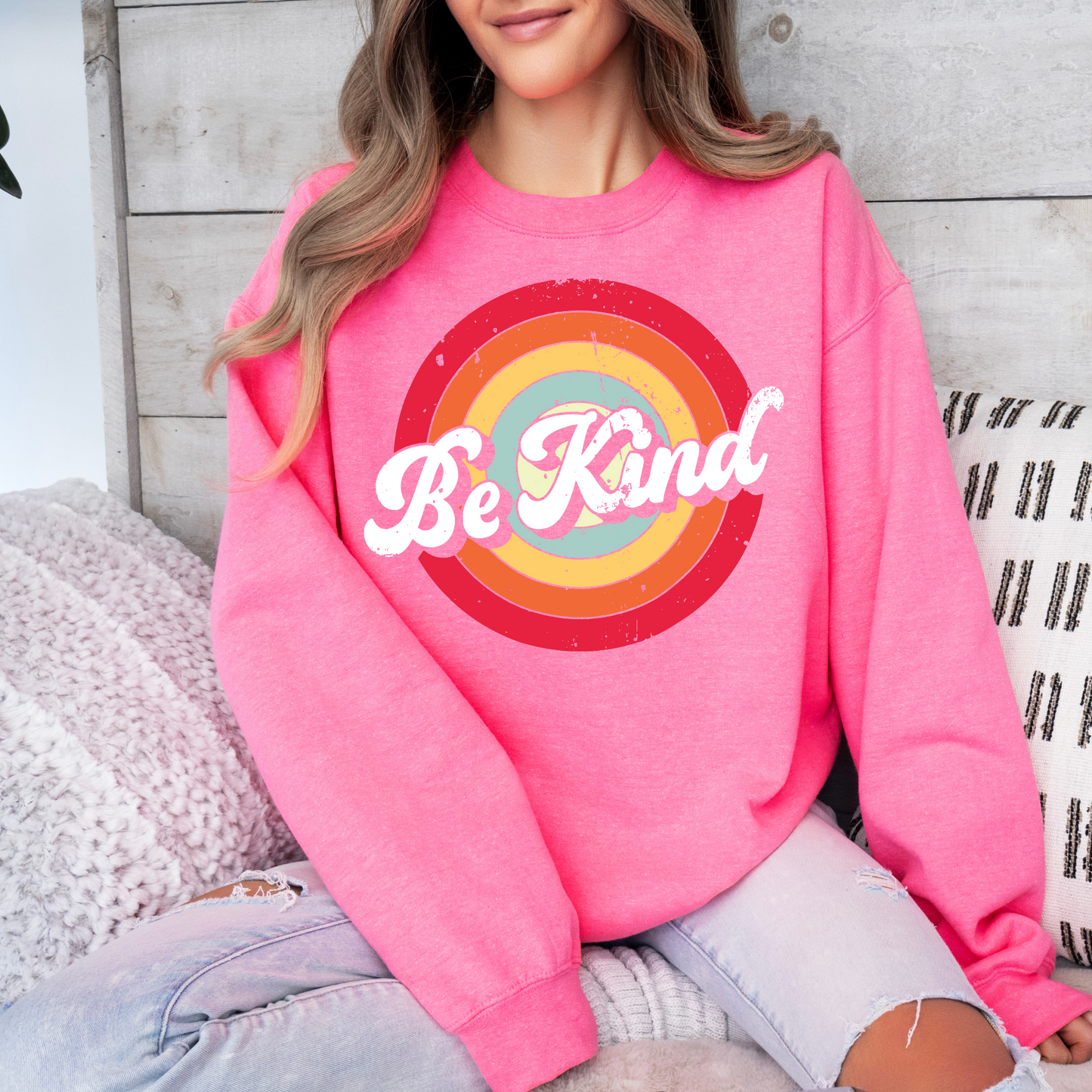 Adult Anti bullying day Crewneck - Be Kind bullseye