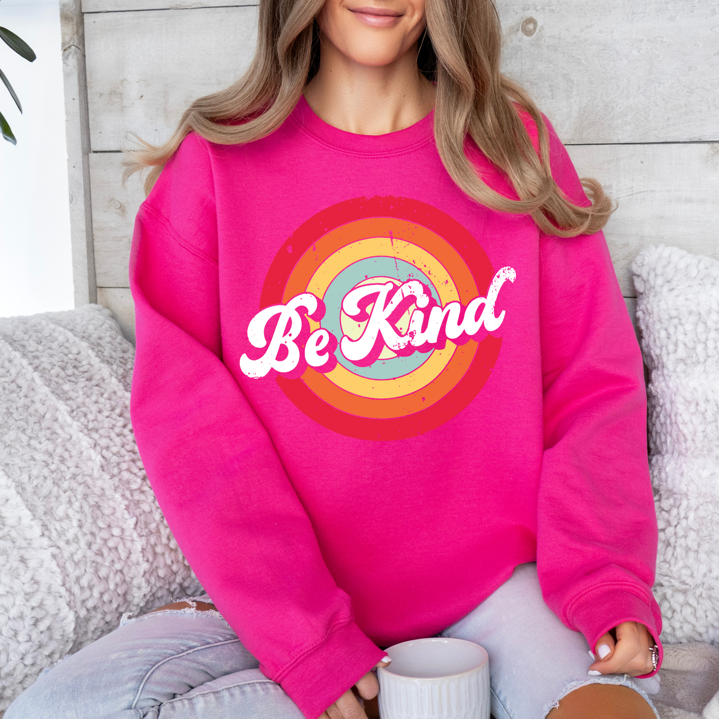 Adult Anti bullying day Crewneck - Be Kind bullseye