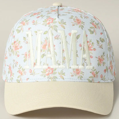 Mama blue floral hat