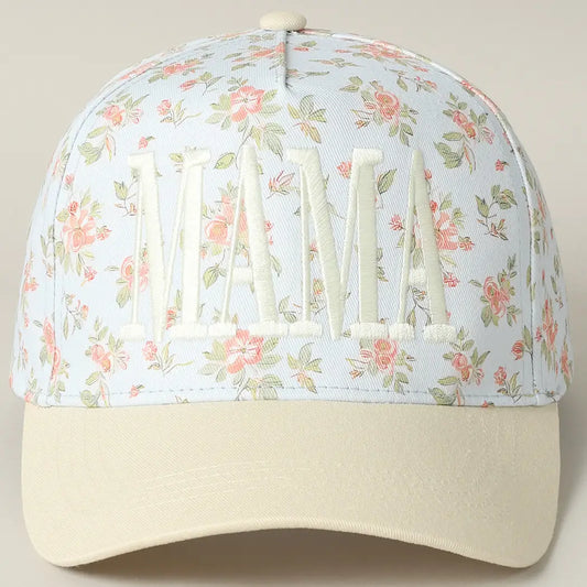 Mama blue floral hat