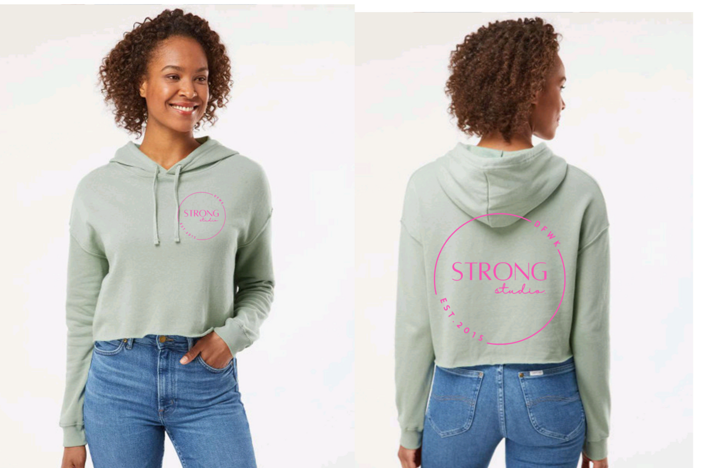 The strong studio crop hoodie