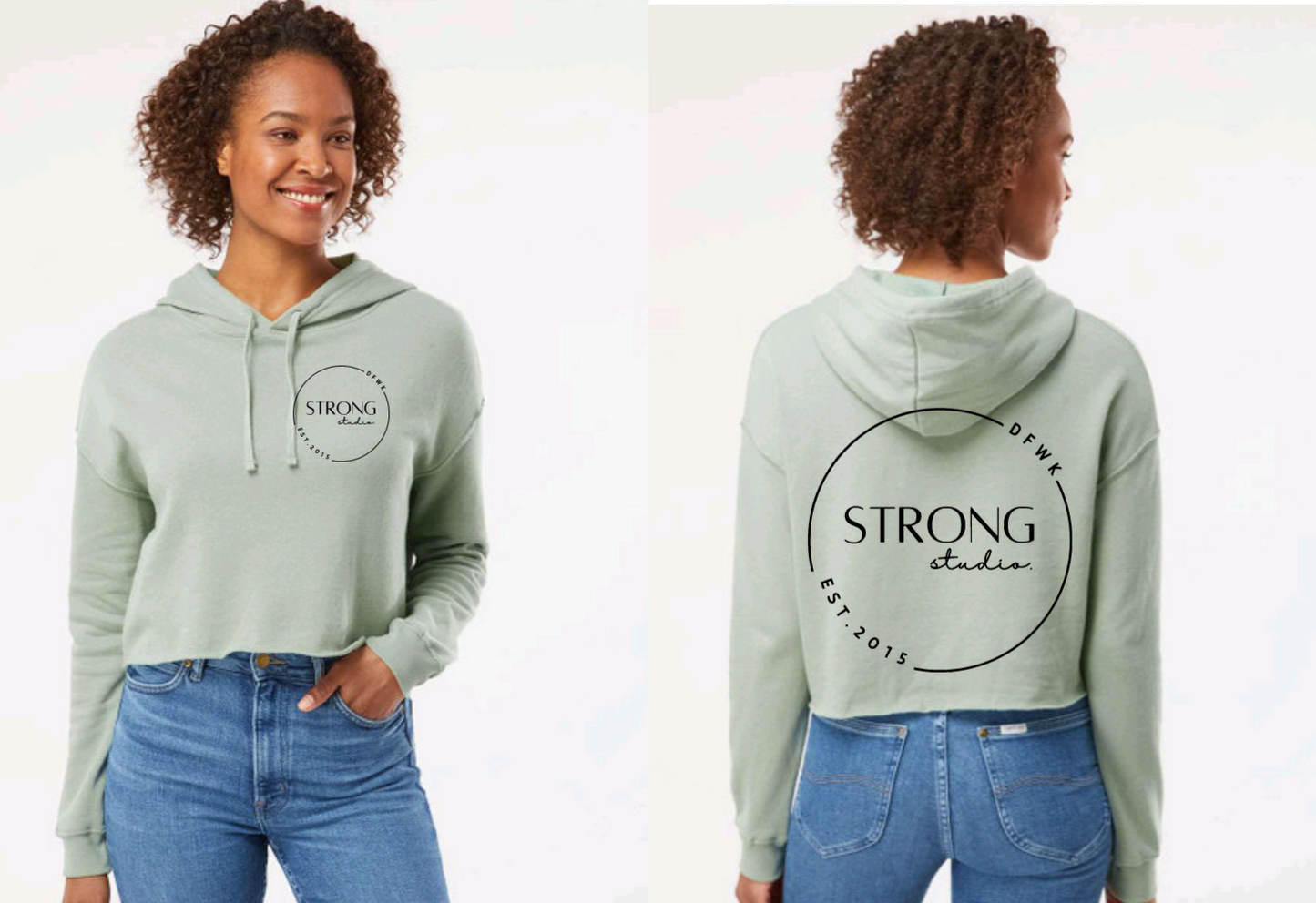 The strong studio crop hoodie