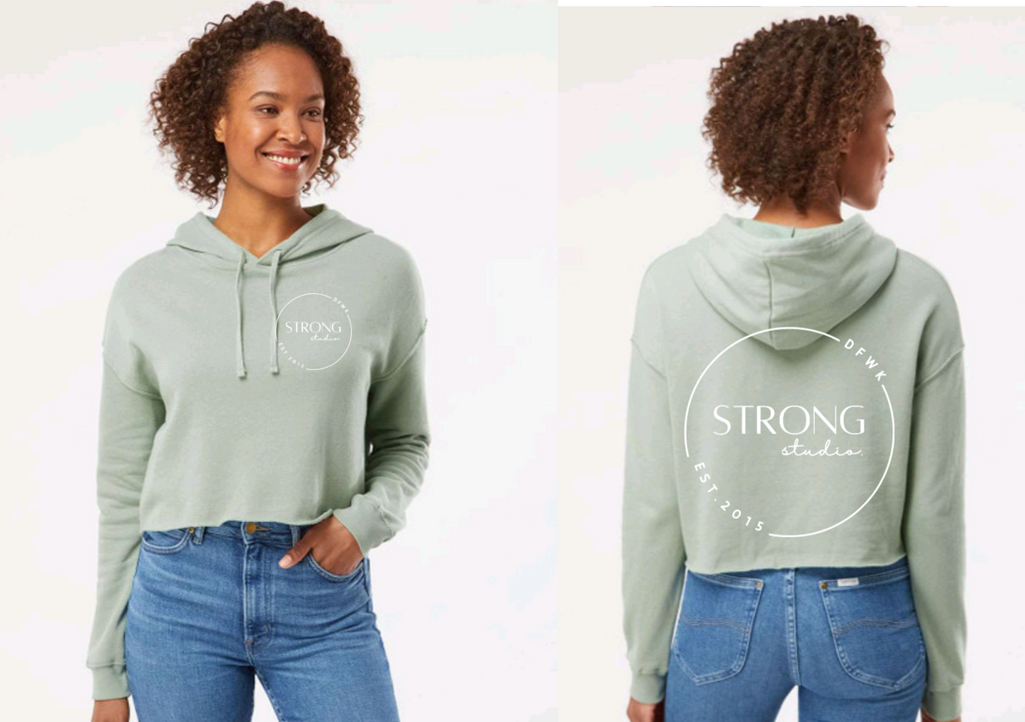 The strong studio crop hoodie