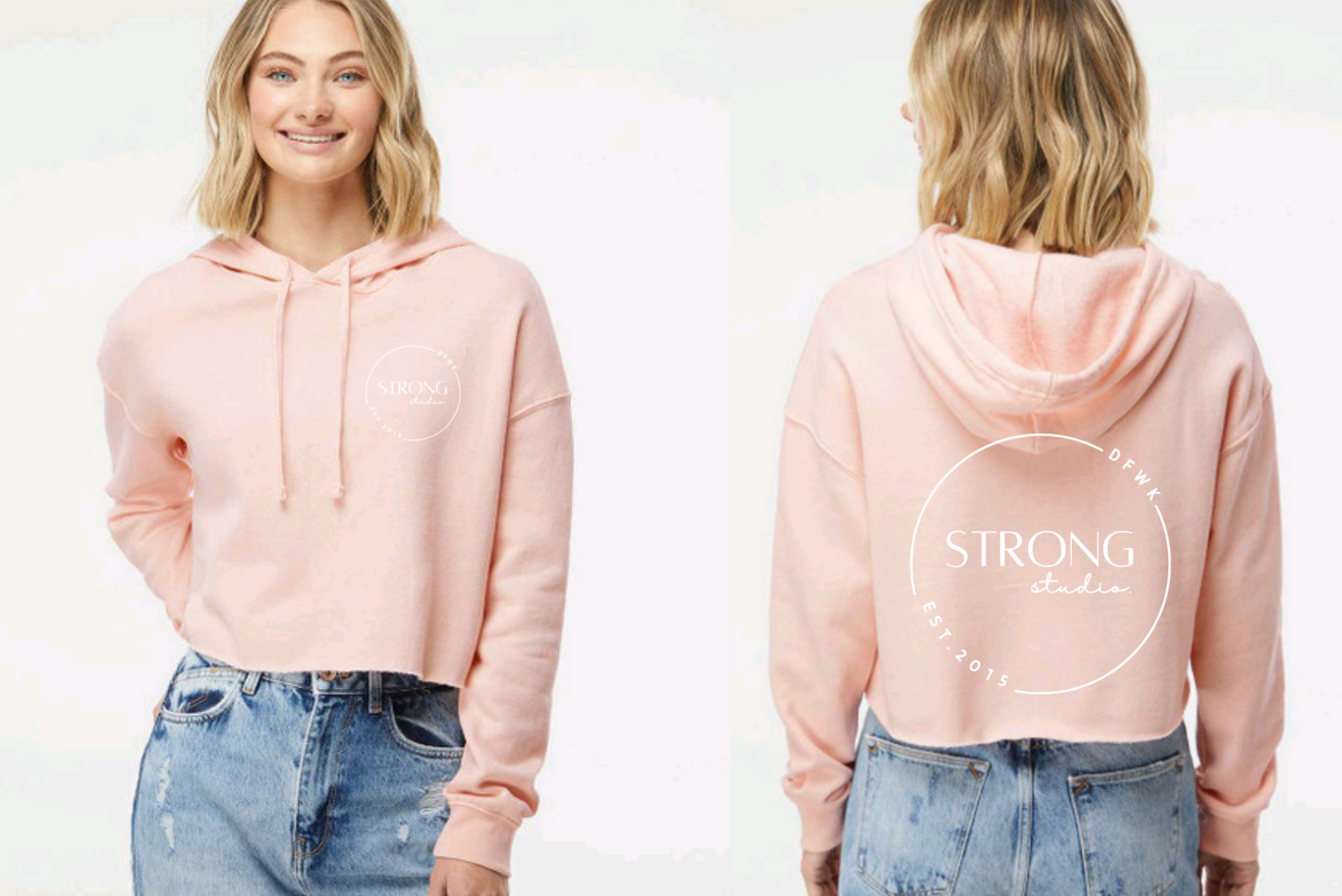 The strong studio crop hoodie