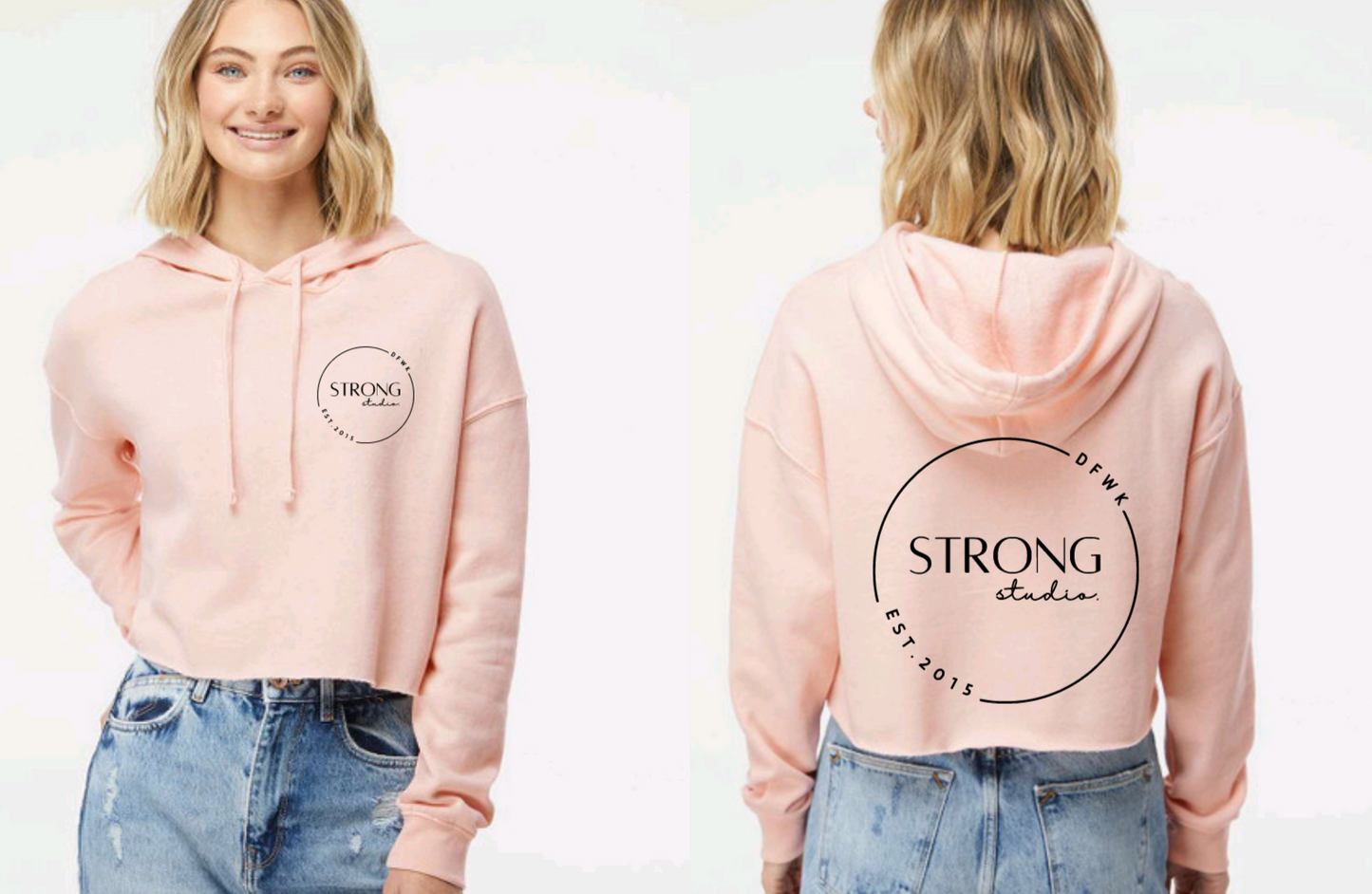 The strong studio crop hoodie