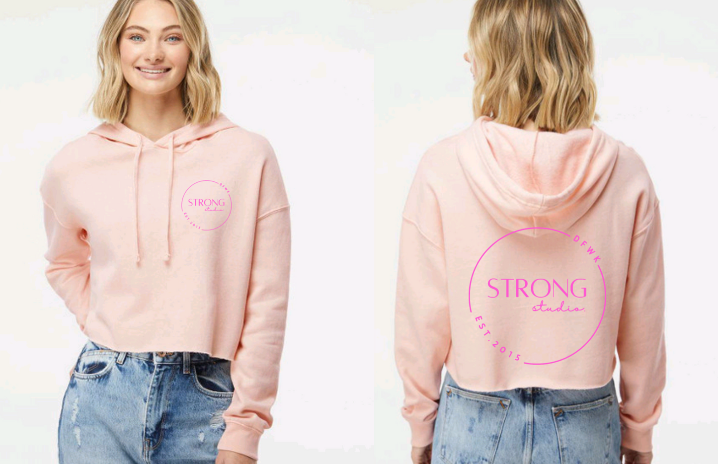 The strong studio crop hoodie